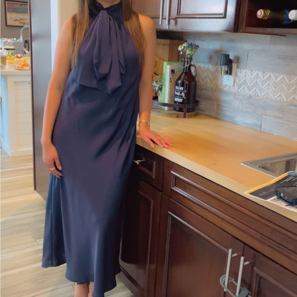 Ted Baker London Asymmetrical Navy Dress